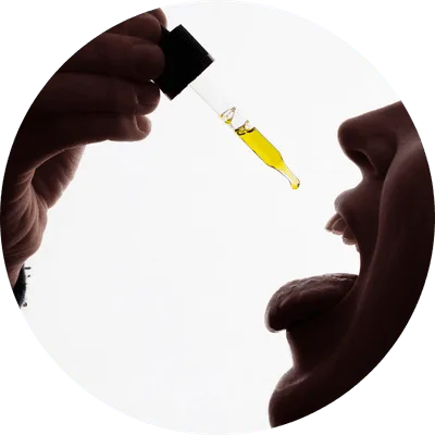 Passo 1 — Pingue 6 gotas sublinguais